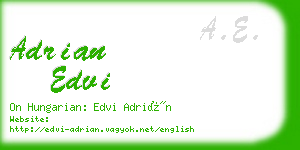 adrian edvi business card